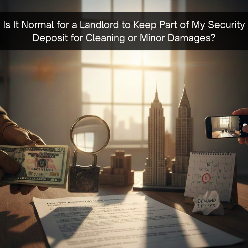 Is It Normal for a Landlord to Keep Part of My Security Deposit for Cleaning or Minor Damages?